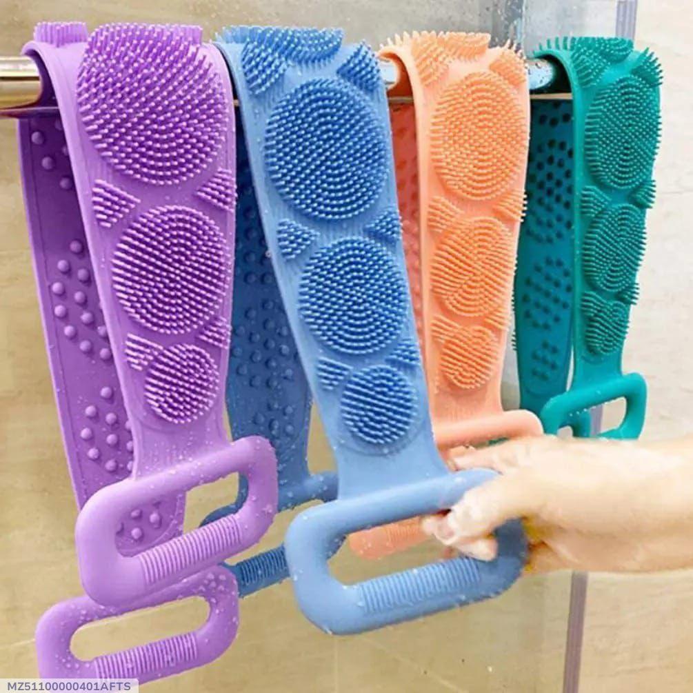 3-Pack Silicone Body wash/Scrubber Belts – Reusable & Easy-to-Clean for shower & Skincare