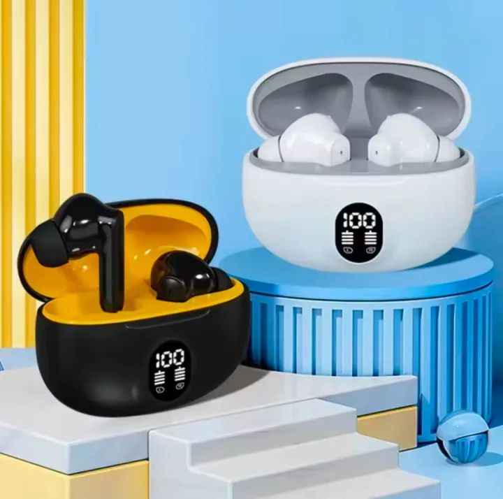 TWS Wireless Earbuds Bluetooth 5.3 with LED Display – ENC Noise Cancellation, HiFi Stereo Sound, Touch Control, Long Battery Life