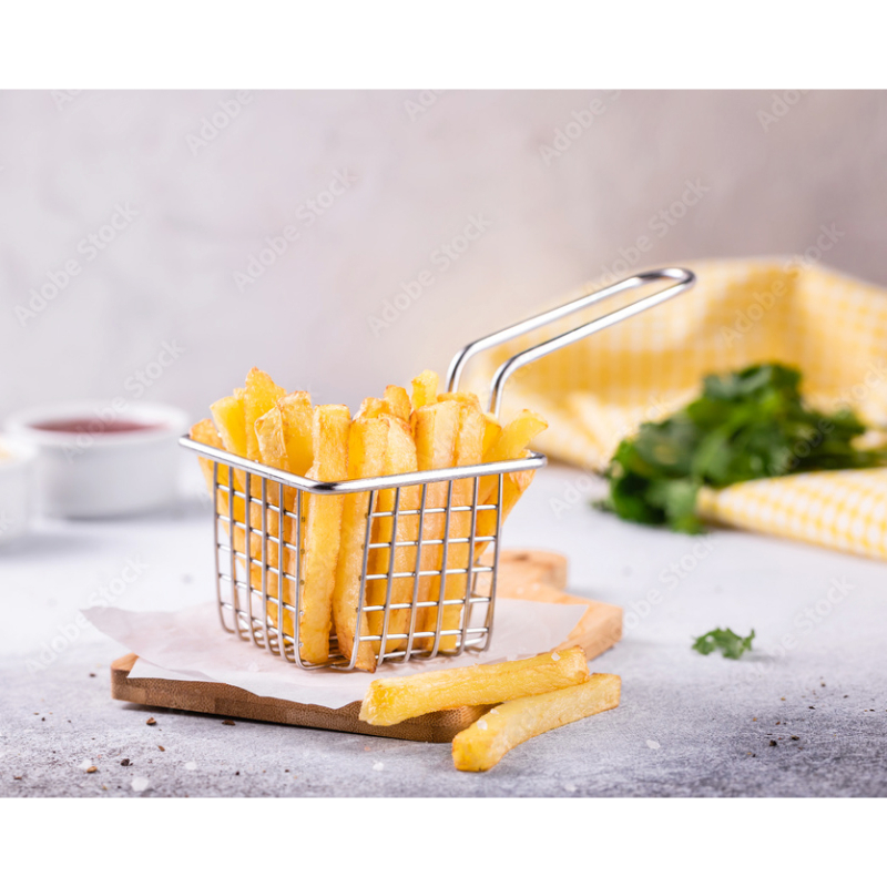 Durable Mini Stainless Steel Serving Basket – Perfect for French Fries & Appetizers