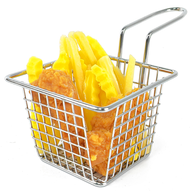 Durable Mini Stainless Steel Serving Basket – Perfect for French Fries & Appetizers