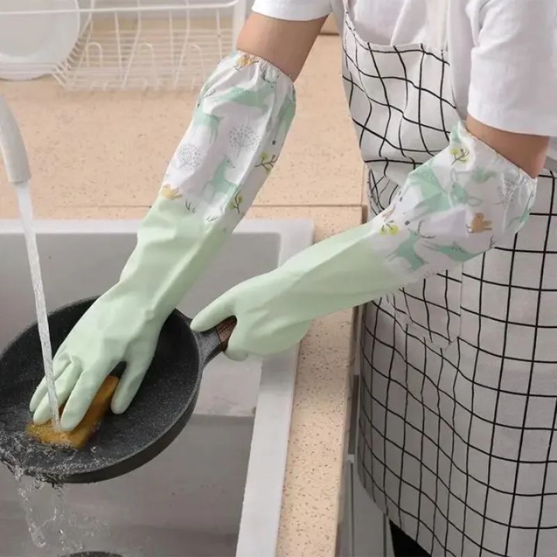 Extra Large Dishwashing Gloves – Reusable Waterproof Kitchen & Cleaning Gloves